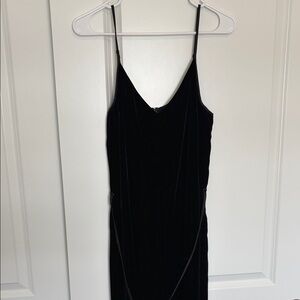 Chic Black Velvet Jumpsuit